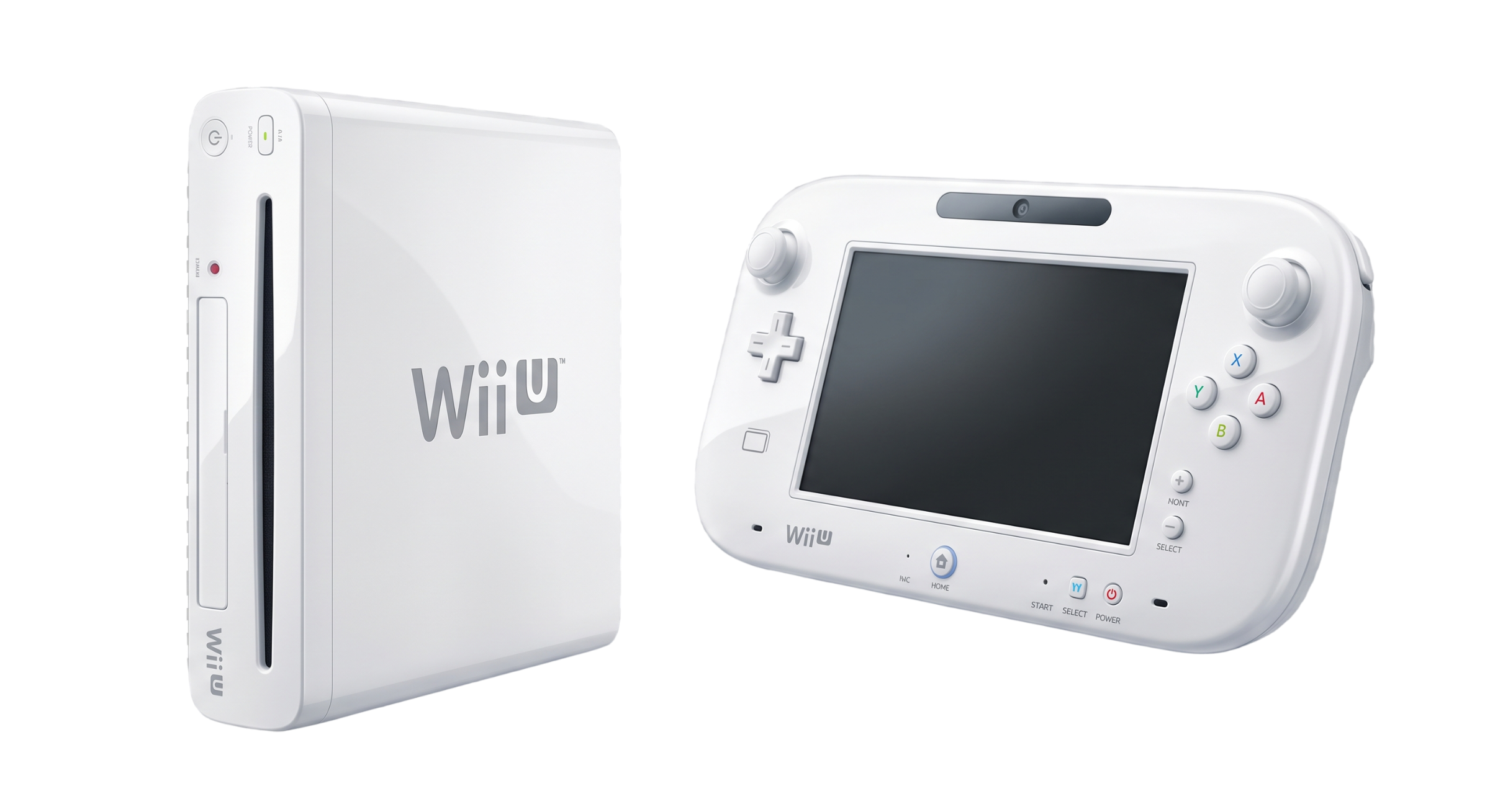 Nintendo Wii U blanca con Wii U GamePad blanco